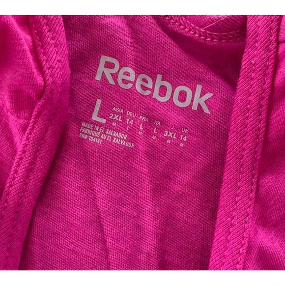 Reebok Speed Wick Womens Large High Neck Tank Top Excuses Berry Pink NEW - Picture 3 of 9